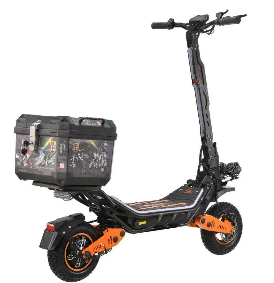 Black with orange Kugoo City Ride Electric Foldable Scooter