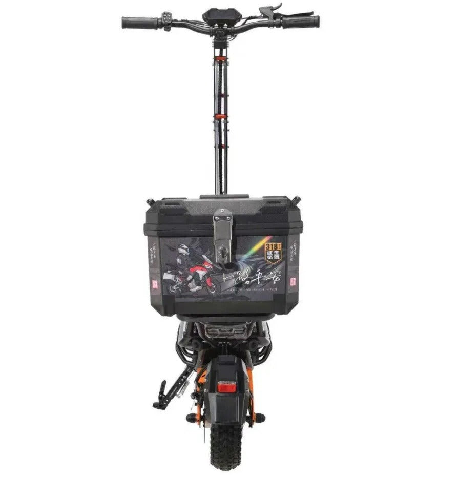 Black electric Scooter for Adults with a storage box