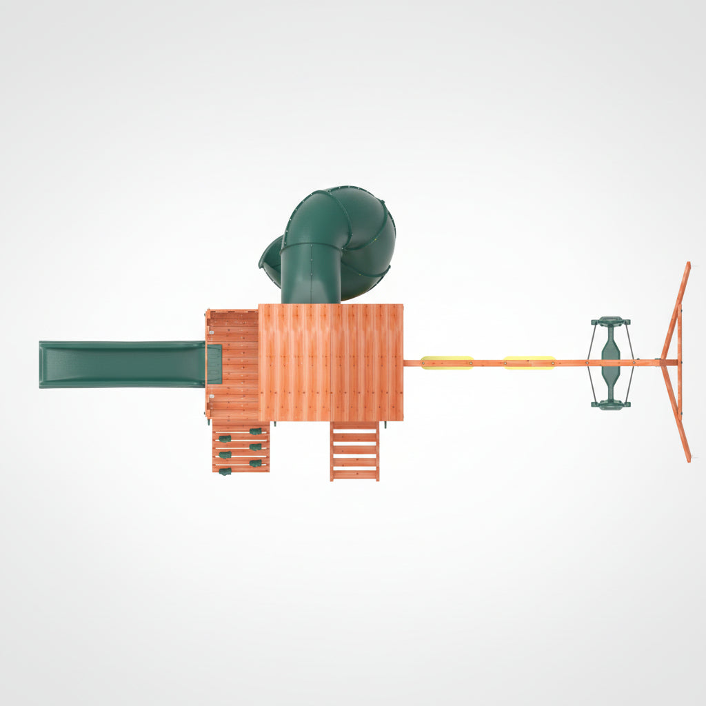 Kiddoro Little Heroes green Swing and slide set