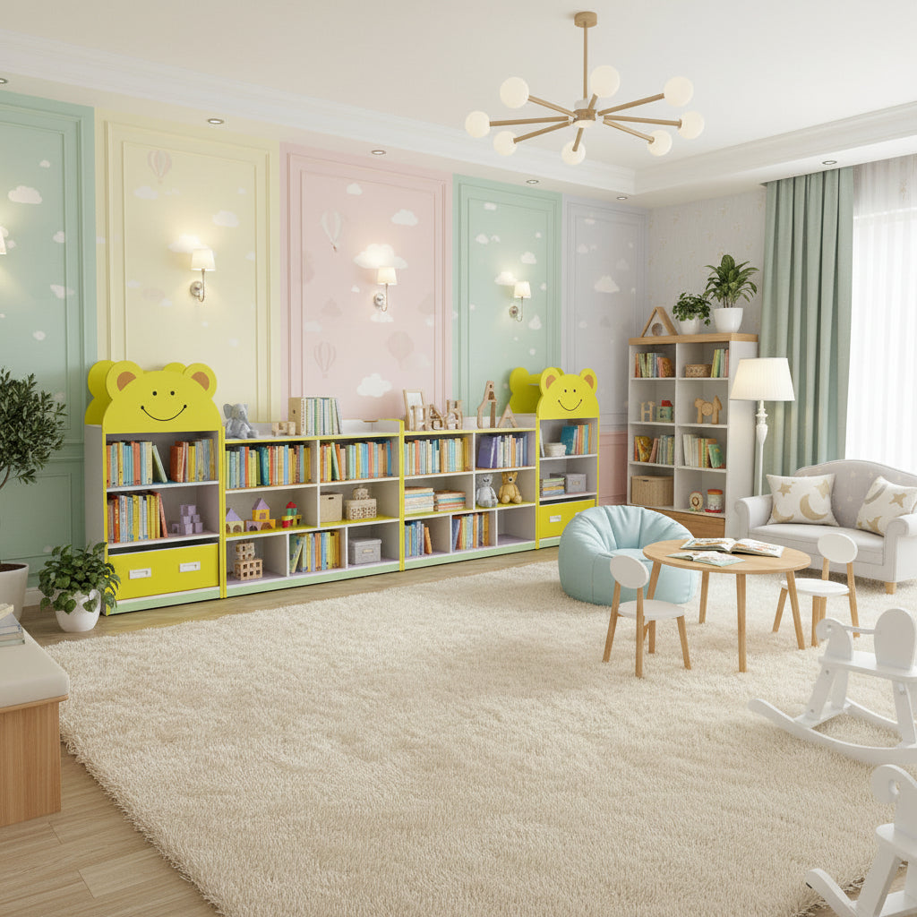 Fluffly Ears My Own Books & Toys Wooden Organiser For Tidy Kids