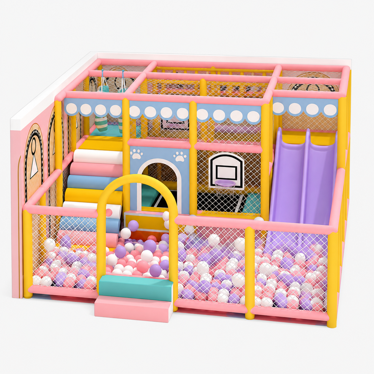 Megastar PlayVista Kids Indoor Soft Playset with Ball Pit & Slide – 4.0m × 5.0m × 2.0m