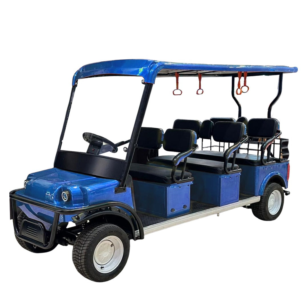 Megawheels Sport Eco Electric Golf Cart 6 seater Blue Side Front
