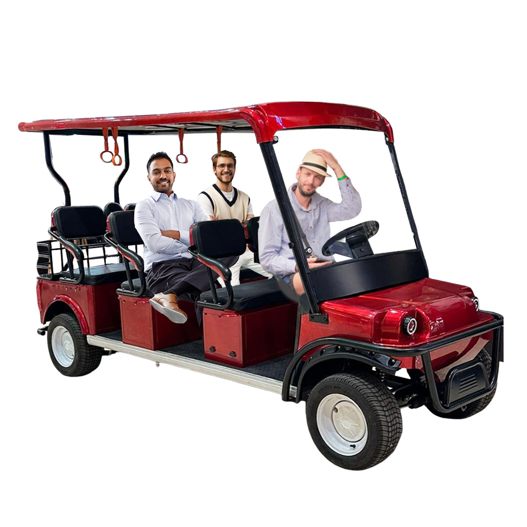 Megawheels Sport Eco Electric Golf Cart 6 seater-Red 