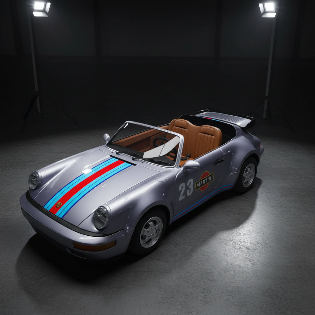 Rafplay electric drift kart with Martini Racing inspired livery