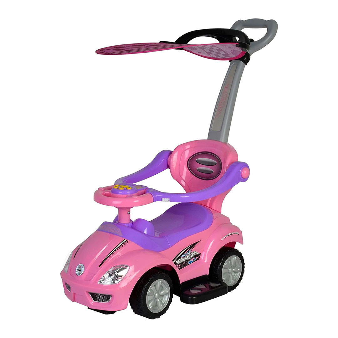 Megastar Ride On Push Car Little Coupe with Canopy Shade 3 in 1