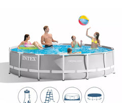 INTEX Prism Frame Pool Round With Filter Pump  427 x 107 cm