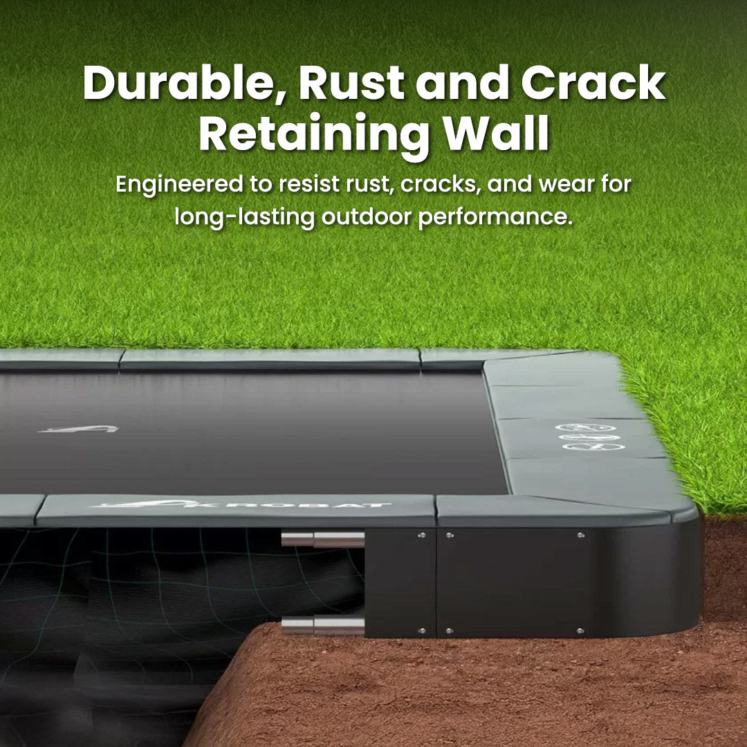 Orbit Flat Rectangular  10x6ft Akrobat In Ground Trampoline Made In Europe High Quality with warranty