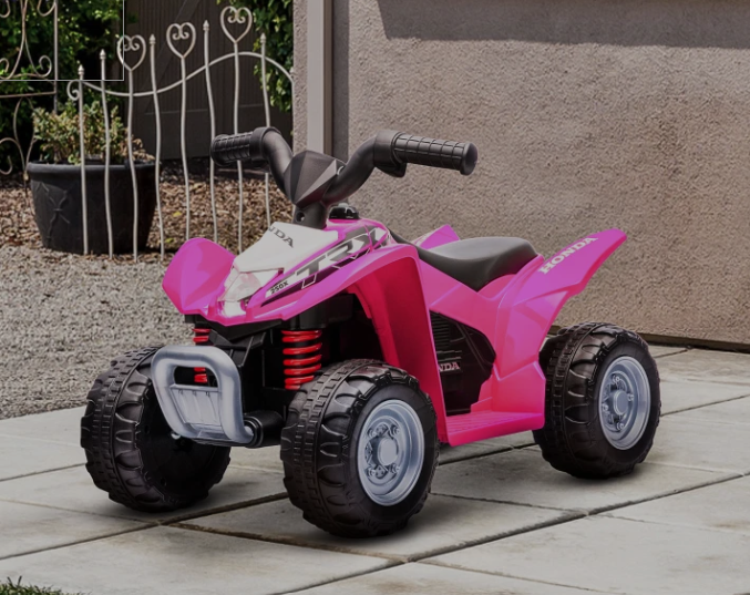 Megastar RIDE ON Licensed Honda ATV Quad bike for little riders-pink