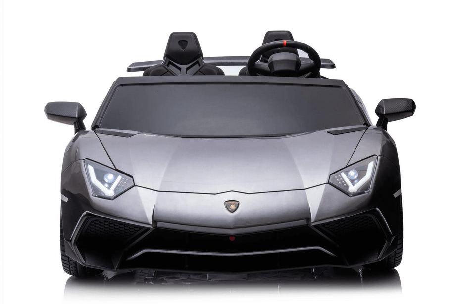 Megastar Ride on Licensed Lamborghini  XXL Big Kids 2 Seater Lamborghini Ride-On 24v Supercar_ grey