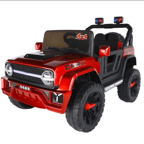 Megastar  Ride on 12 v Rocky Road 12v open jeep for  terrain driving-red