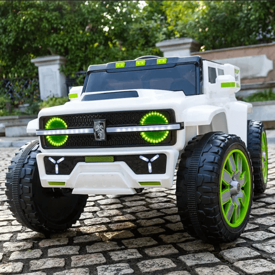 Megastar Ride on 12 v Power Bomb SUV Vehicle Kids Electric Toy Car for Smart Kids WHITE