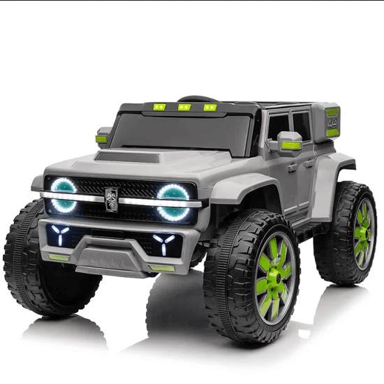 Megastar Ride on 12 v Power Bomb SUV Vehicle Kids Electric Toy Car for Smart Kids  SILVER