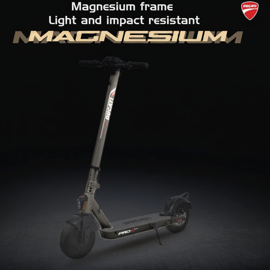 Electric scooter with magnesium frame 