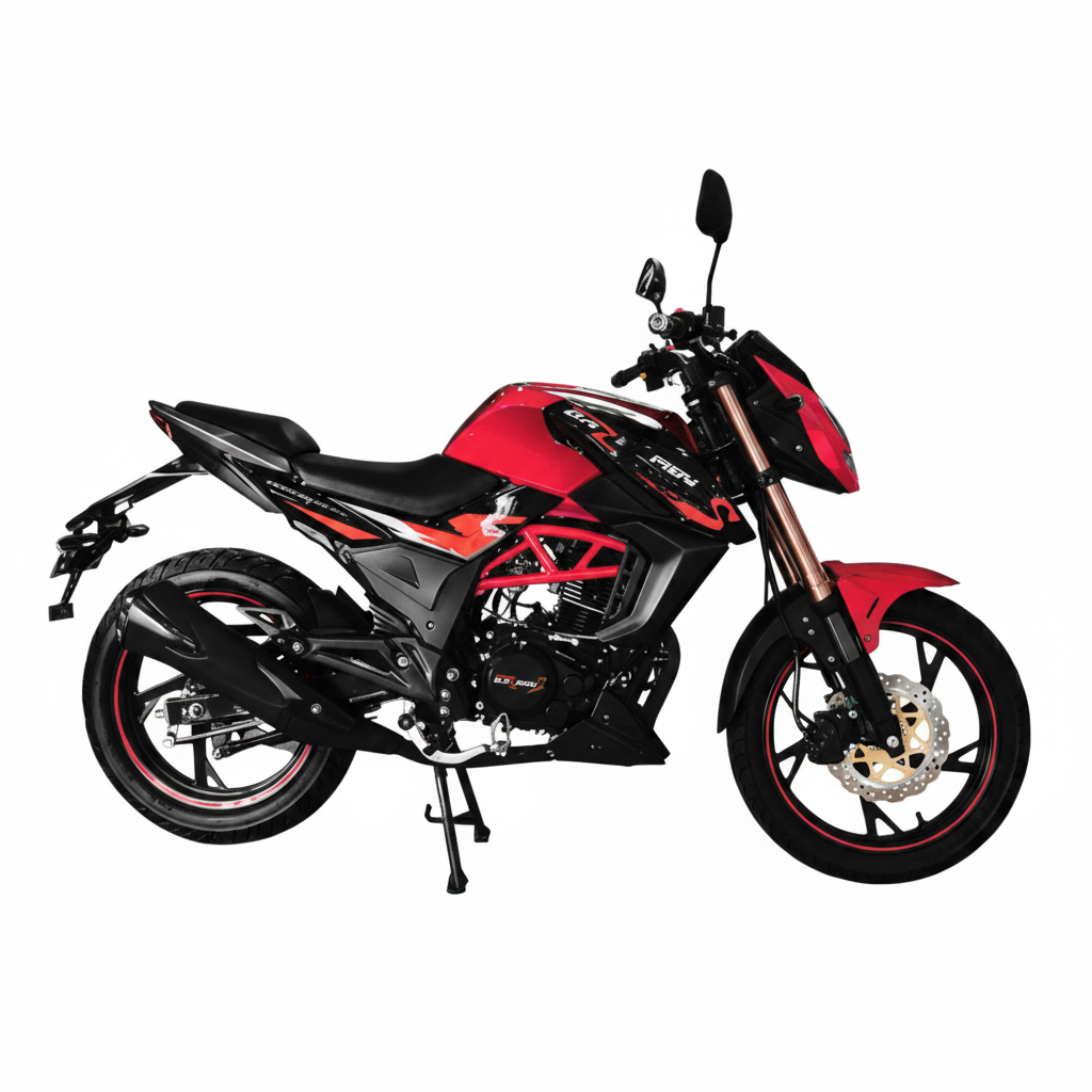 Red Xeron S S 150cc Single Cylinder 4 Stroke 5 Speed Manual on road fuel motorcycle  red