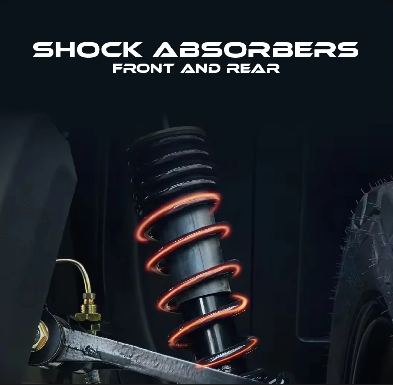 Pre-Owned Green Rider Lifted Electric Golf Cart  Shock absorbers