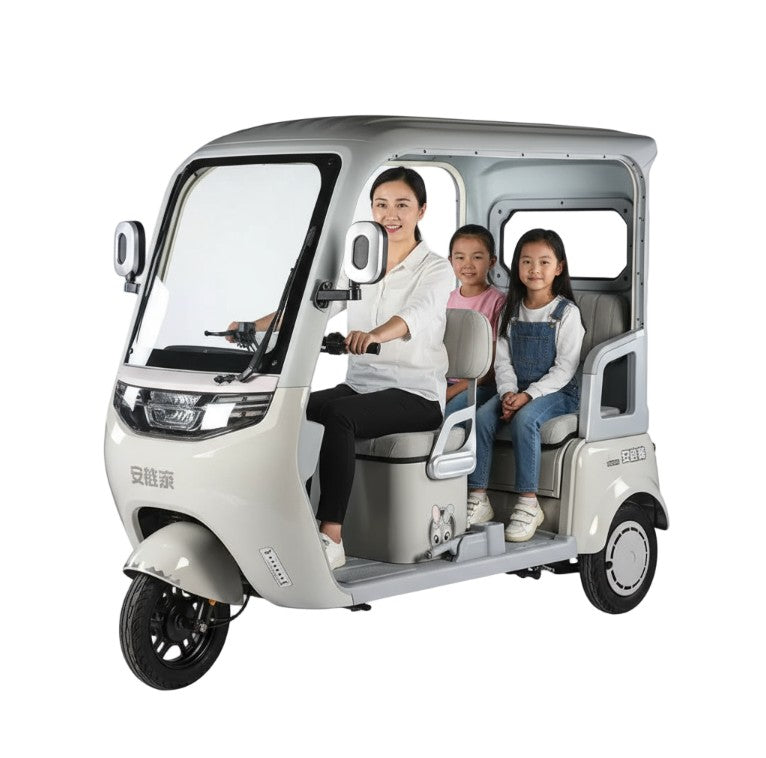 Megawheels Premium 60 V Urban Roof Covered Back Electric Scooter Tricycle for 3 Passengers 2000W
