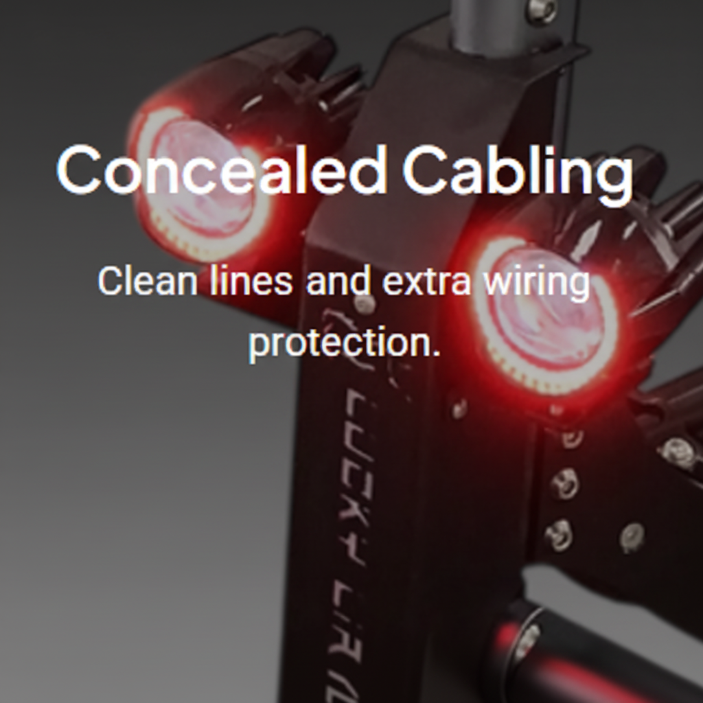 Electric Scooter with concealed cabling highlighted, featuring