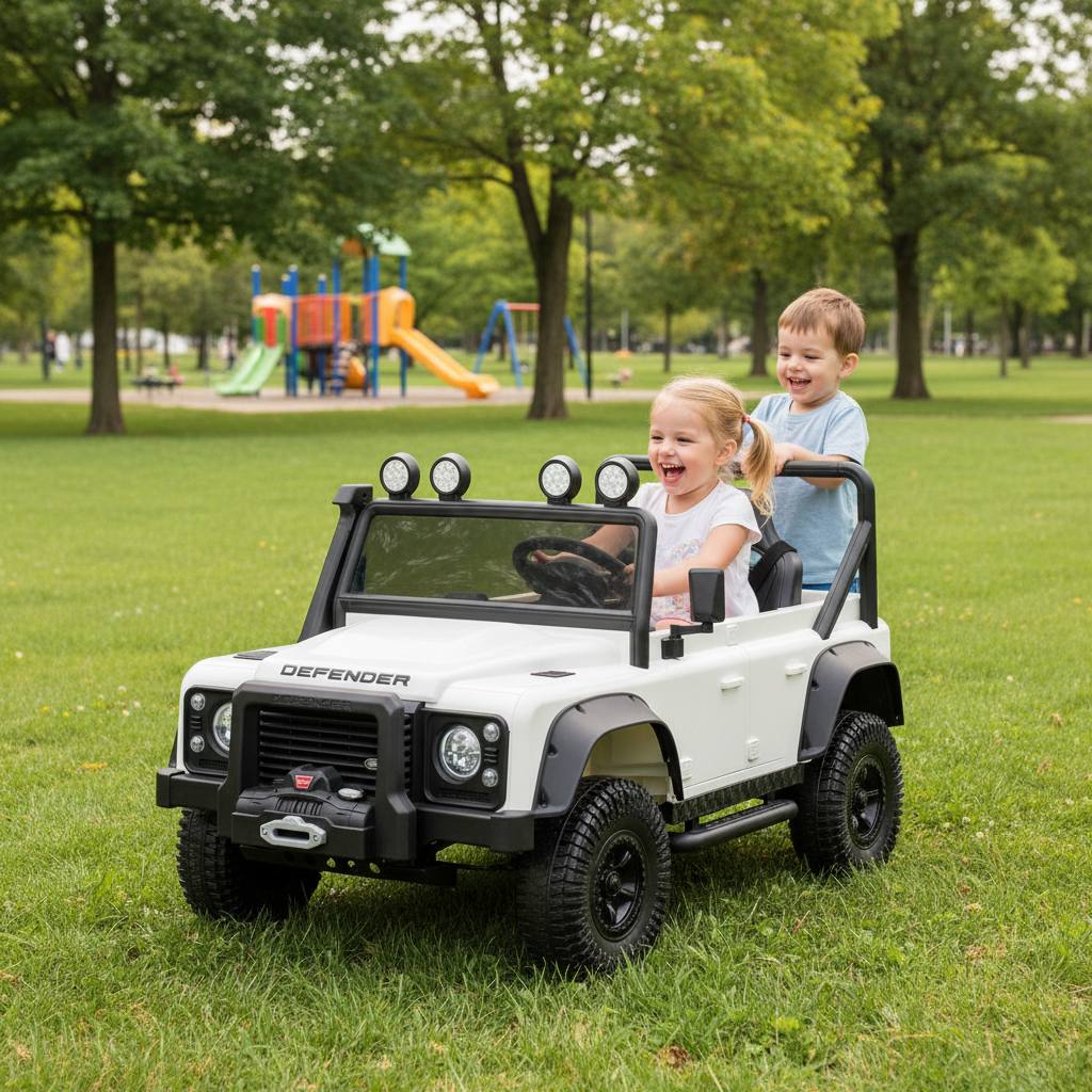 White Kids toy car with black accents