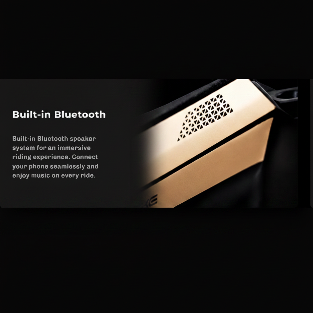  speaker system with built-in Bluetooth on the dirt bike
