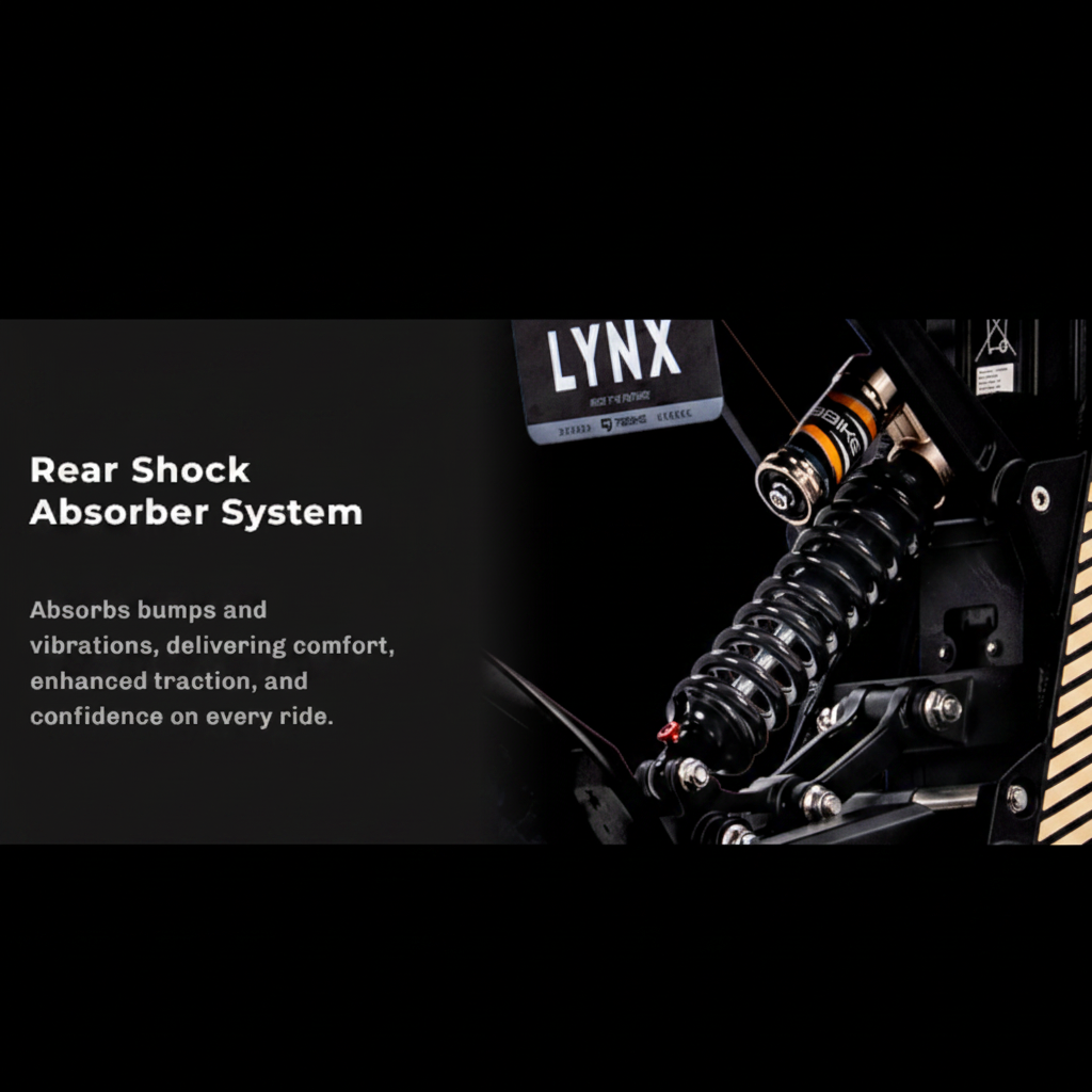 Rear shock absorber system with Lynx branding 