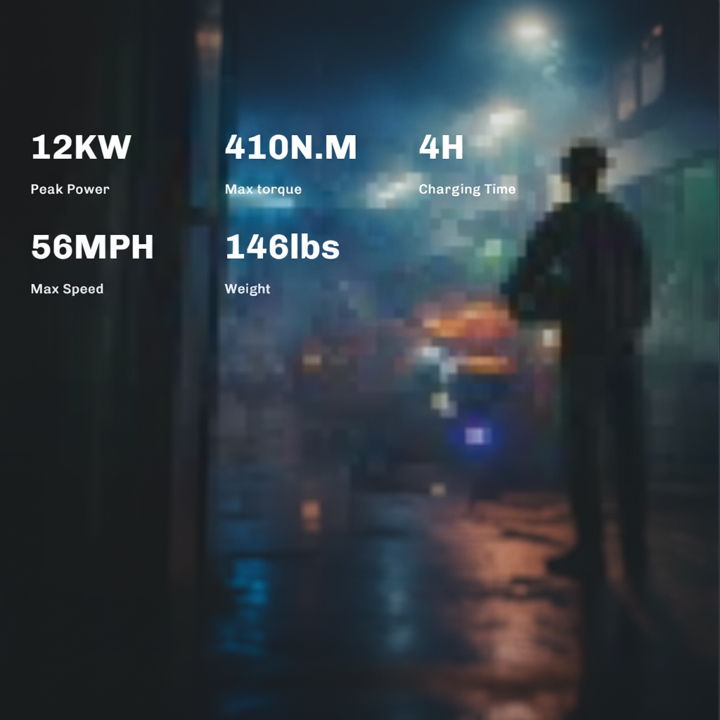 Technical specifications of a vehicle displayed