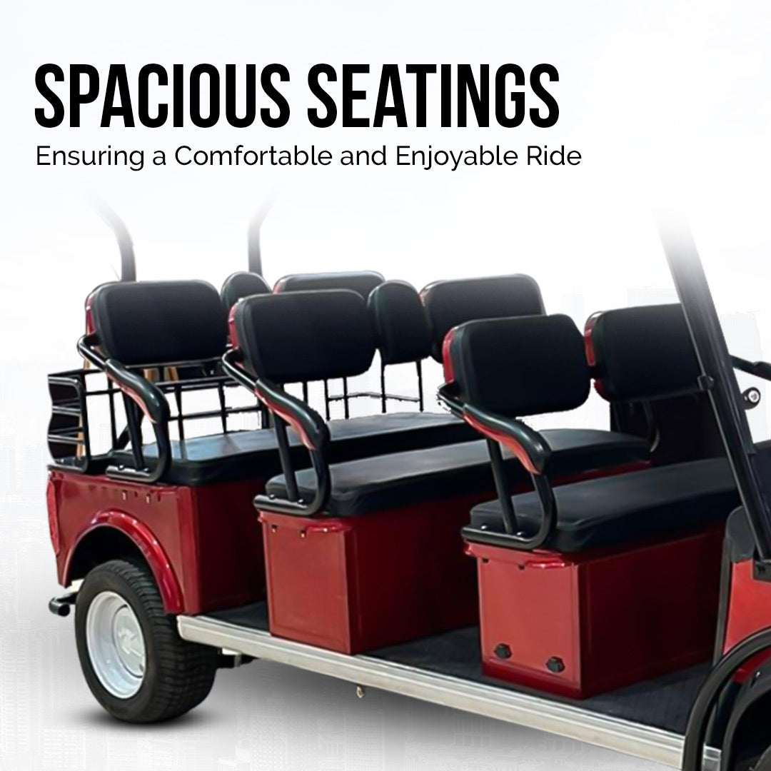 Megawheels Sport Eco Electric Golf Cart 6 seater Red