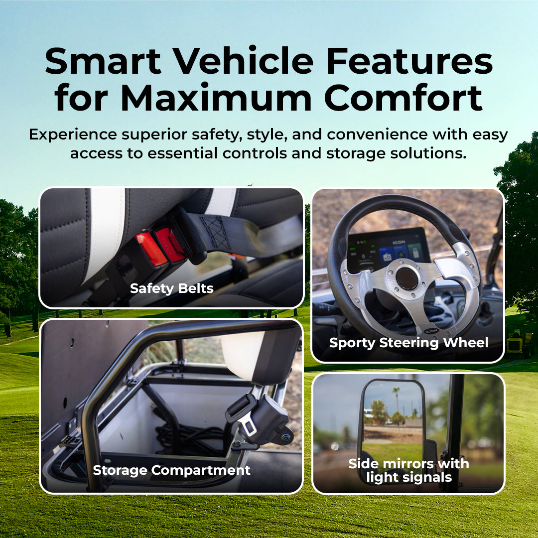 Golf Cart Smart vehicle features 