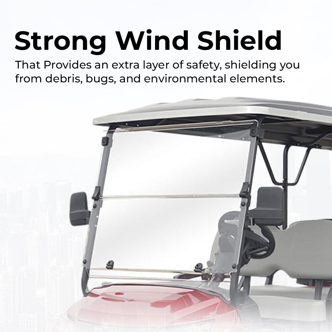 Megawheels LVT Electric Golf Carts 4+2 Seater-Strong Wind Shield