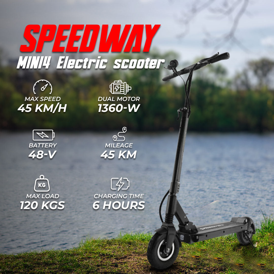 Speedway MINI4 Electric Scooter 48v13ah Black & White-Mini Motors USA