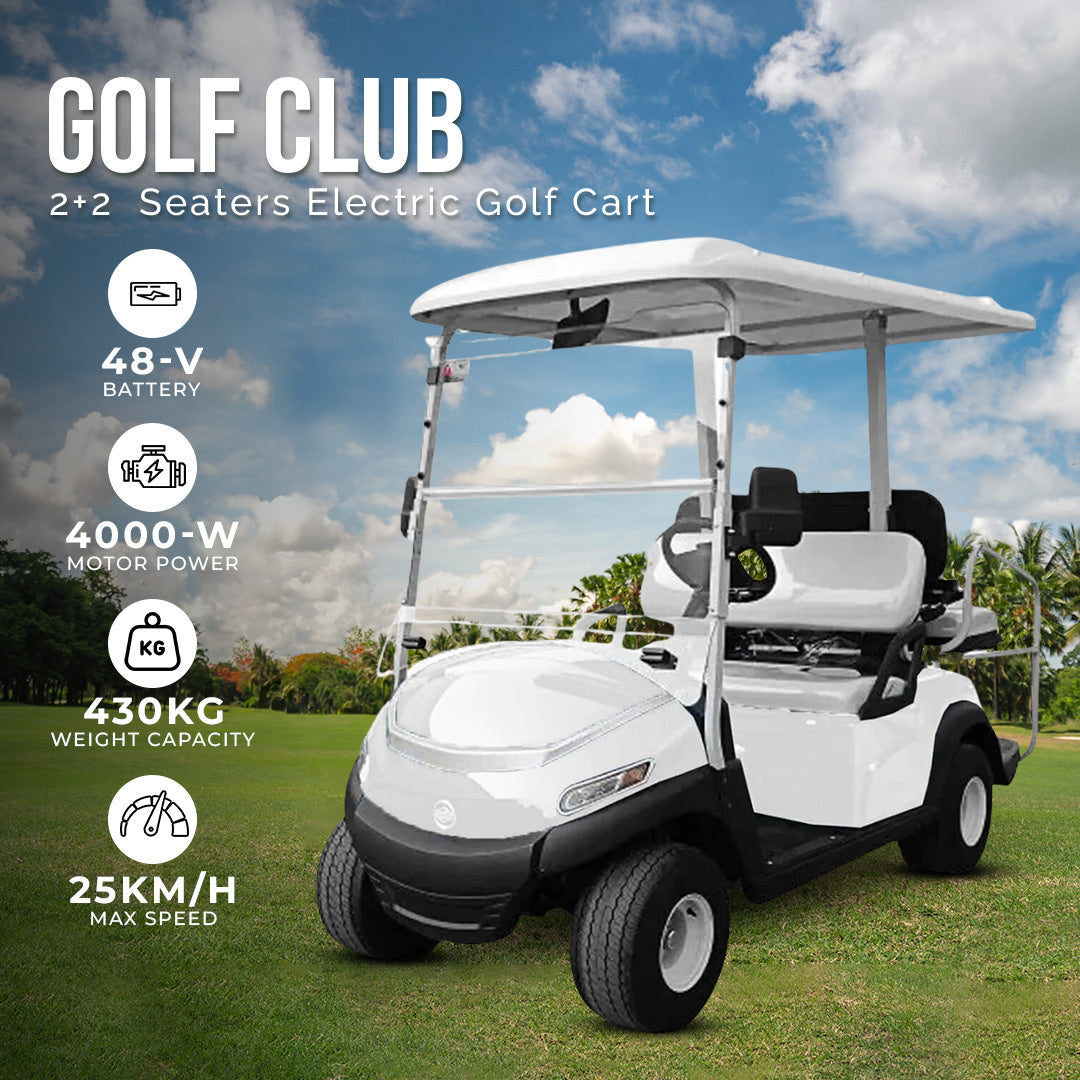 Megawheels Golf Club Car 2+ 2 Flip Seaters Electric Golf Cart Golf Buggy