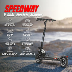 SPEEDWAY 5 DUAL 60V23.4AH Electric Scooter - Mini Motors usa