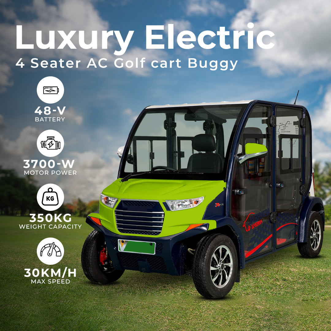 Megawheels Luxury Electric A.C. Golf Cart Golf Buggy 4 Seater for Sightseeing