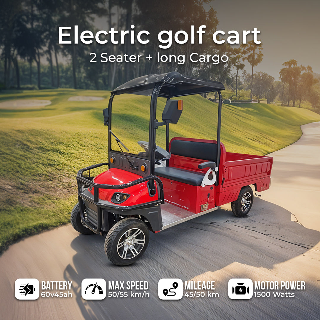 Megawheels Cruisemaster Golf Cart 2 Seater With Long Cargo Utility Box 60 V