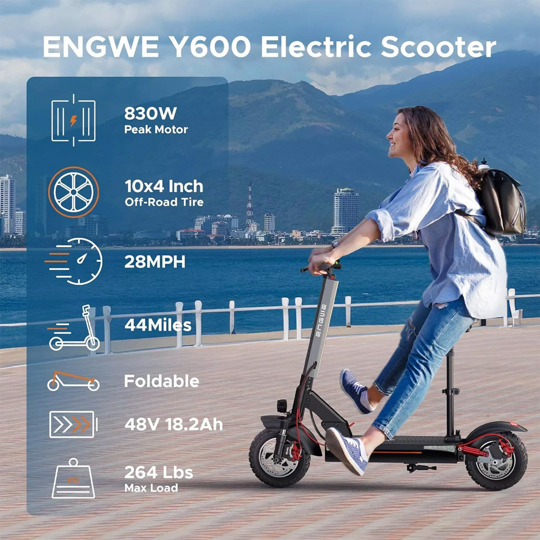 ENGWE Y600 Long range 70 kms EScooter For Adults , 48v  Foldable Electric Scooter With 1 Year Warranty