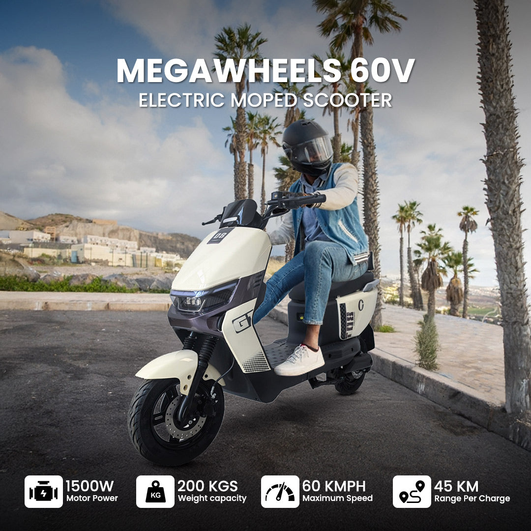 Megawheels Electric Bike Stride X Powerful Electric Moped Scooter 60 V with warranty for adults