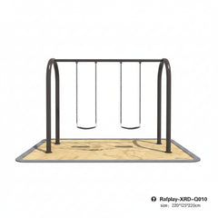 Spring Metal 2 Swings PlaySet multicolour outdoor kids swing set