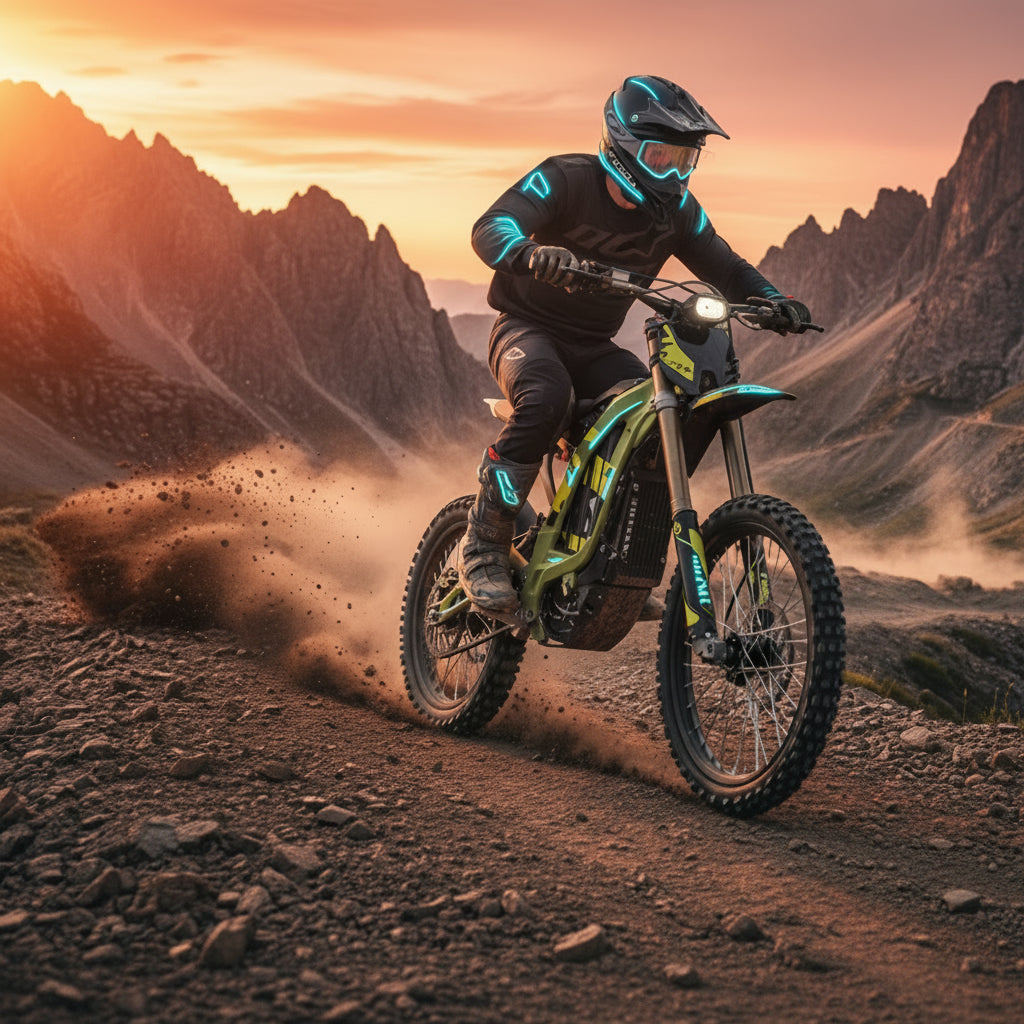 Men Ride on Electric dirt bike