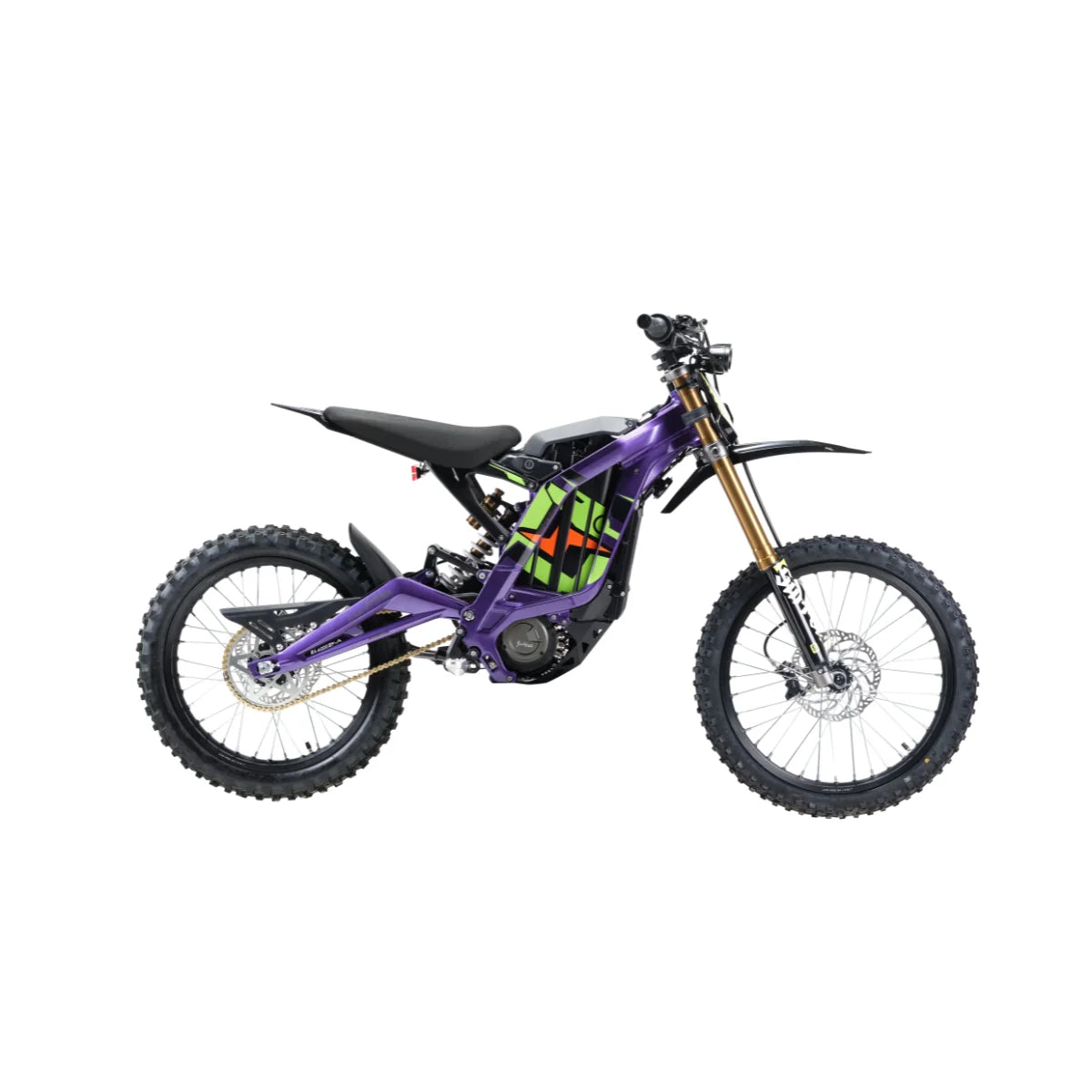 Side View of Purple off-road Dirt bike