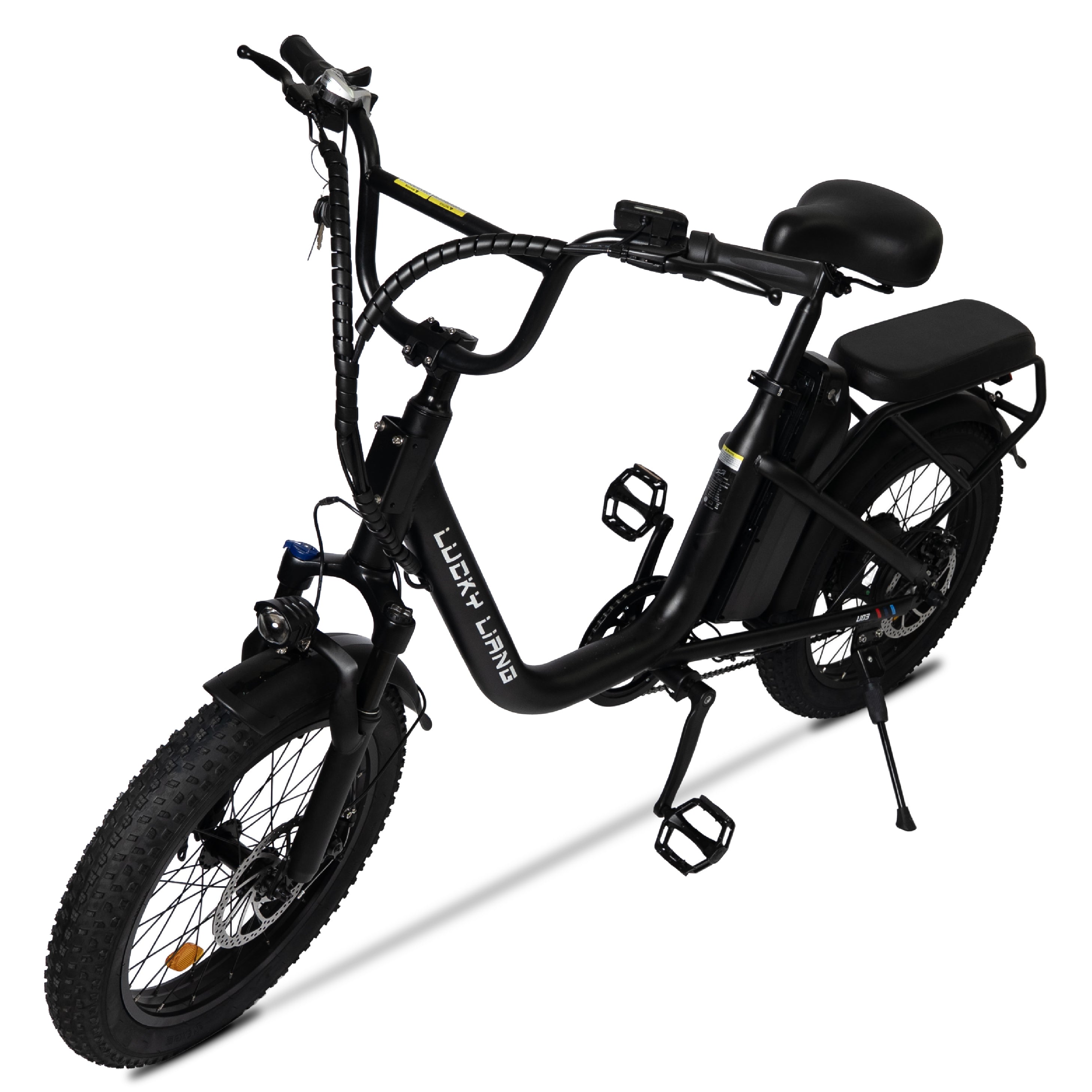 Black electric bike with Seats