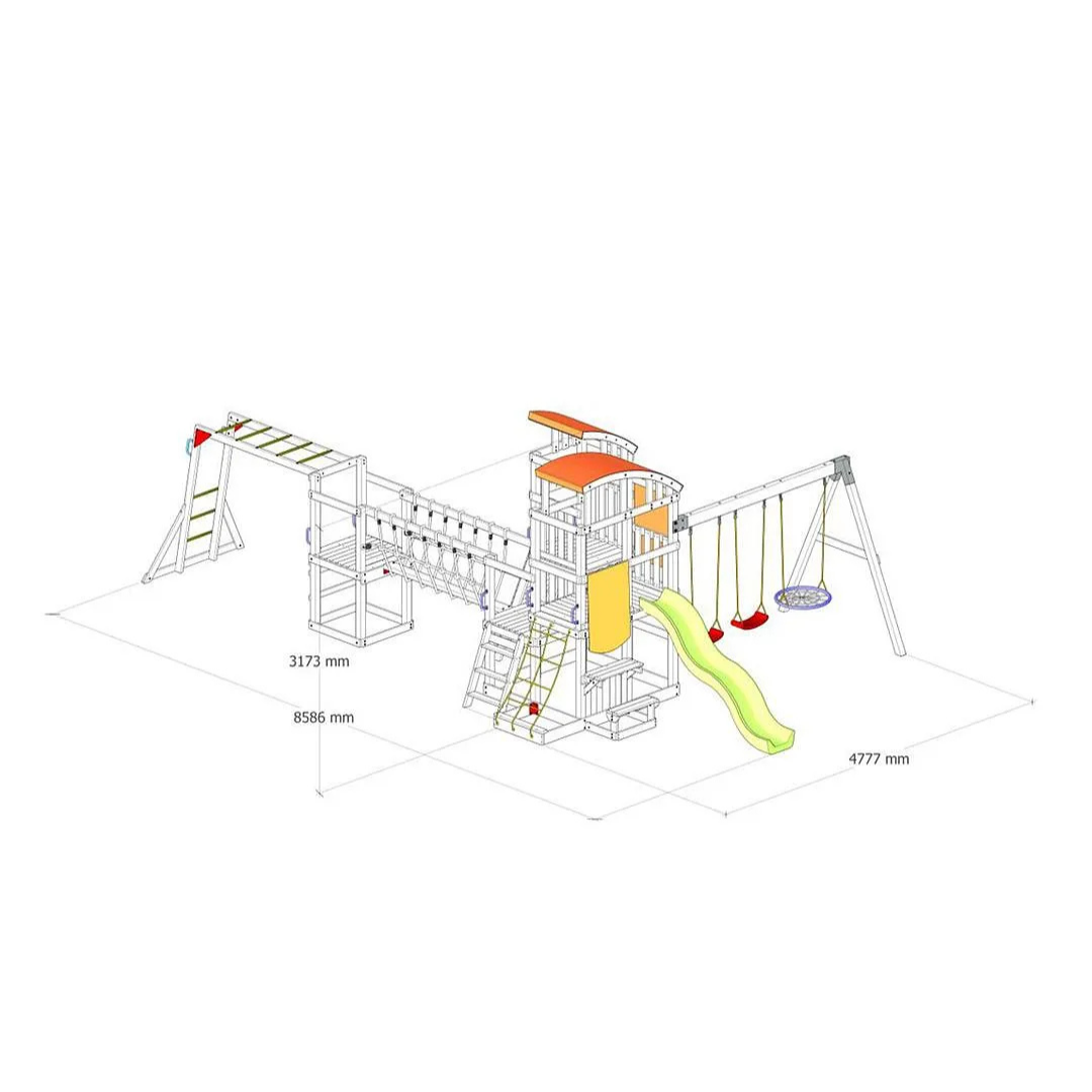 Megastar Dynamic Sports Arabian Oryx Extreme Wooden Swing Set