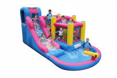 Kids Play and Enjoy Inflatable Ultimate Backyard Fun Bounce & Slide