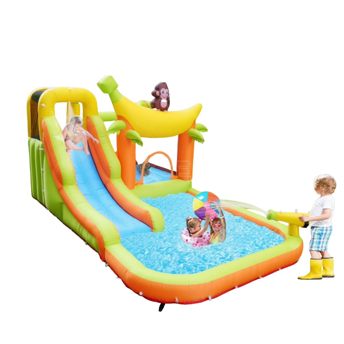Kids Play  Inflatable Monkey Water Jumper Bouncy Castle