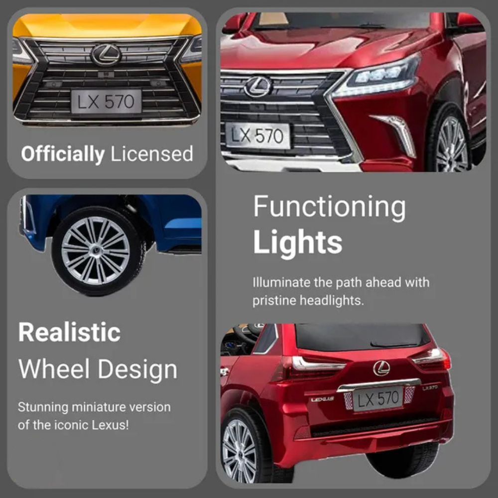 Kids Electric Ride-on SUV Premium Licensed Lexus Metallic