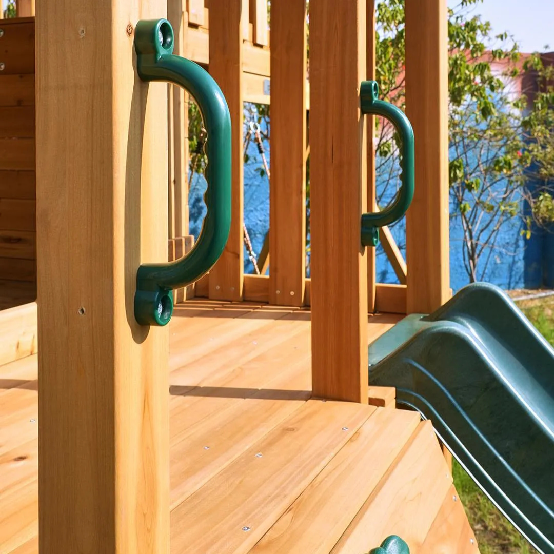 Megawheels Dynamic Sports Arabian Leopard Outdoor Wooden Swing Set, Encourages Physical Activity, Multi-Functional Play, Panoramic Balcony, 570 x 375 x 668cm, 4 Years+, Multicolor