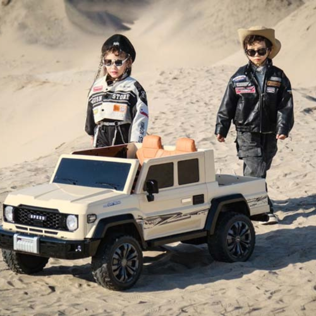 Megastar Electric Ride on 12 V Land Cruiser Style SUV Jeep 2 Seater With Openable Trunk