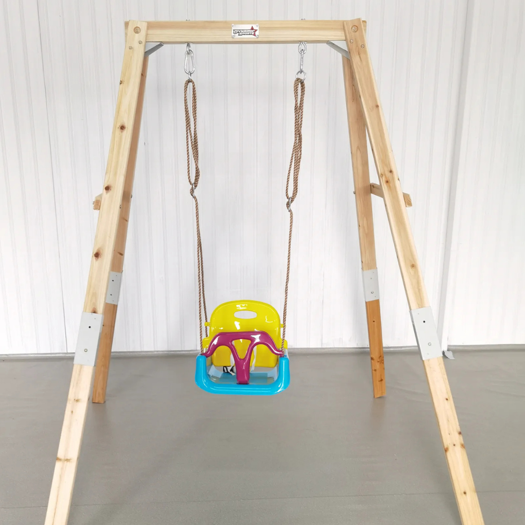 Megastar's Dynamic Sports Growing Giraffe Wooden Swing Set