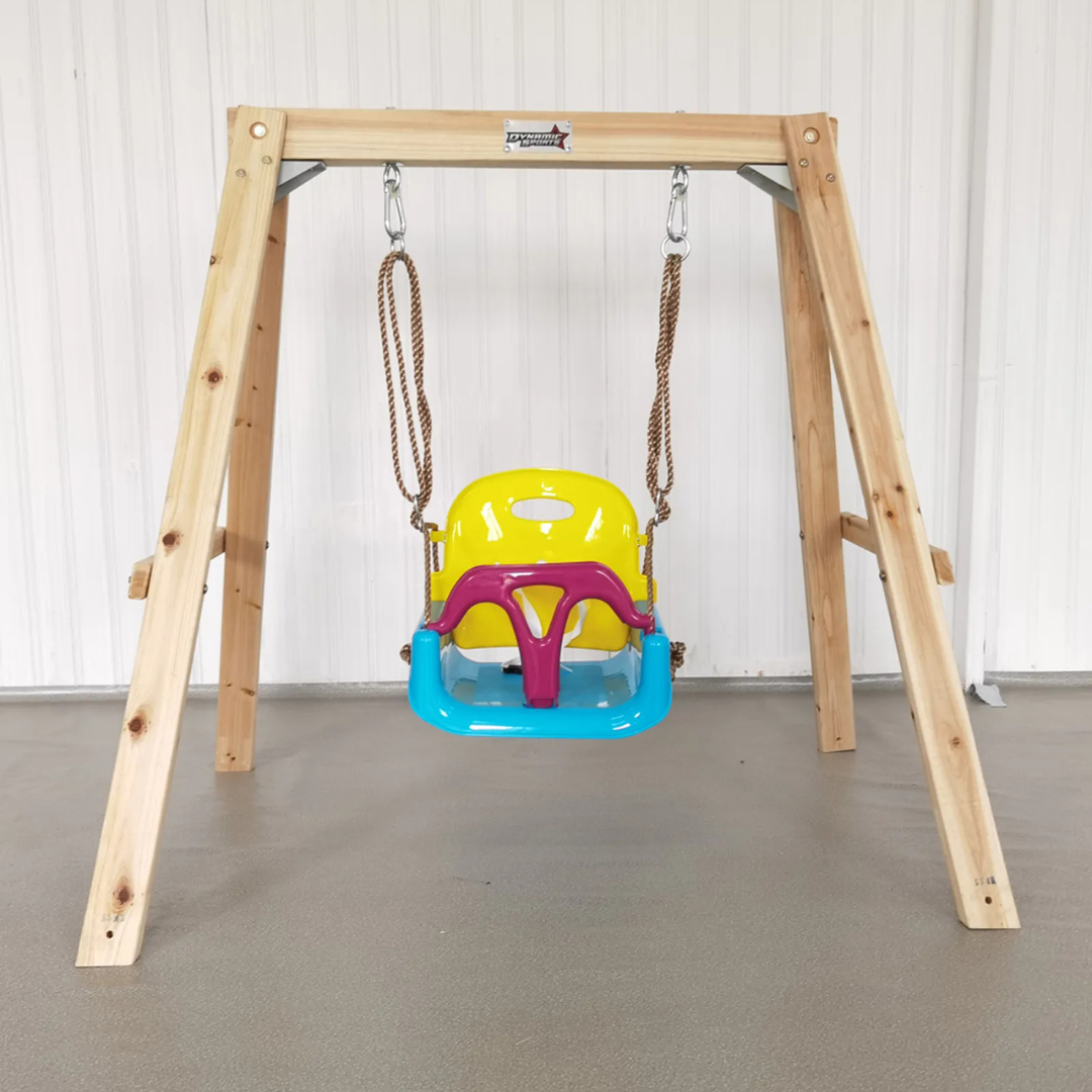 Megastar's Dynamic Sports Growing Giraffe Wooden Swing Set