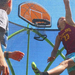 Megastar Basketball Hoop Attach with AdventureZone Combo Premium Garden Trampoline