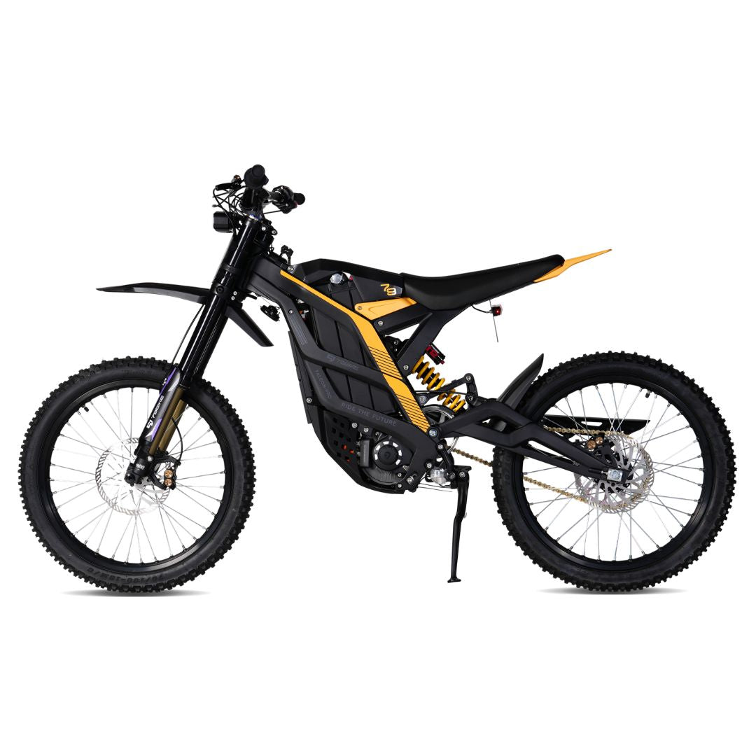 Black and yellow Falcon Pro Electric Dirt Bike