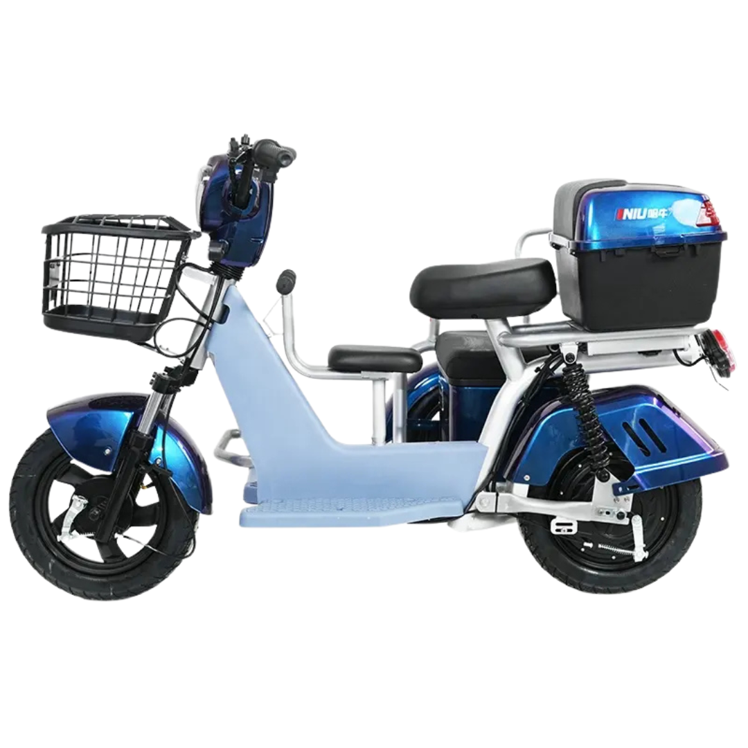Megawheels Family CozyCab Mobility Tricycle 48 v 3 Seats with Double Basket